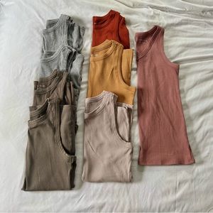 Ribbed High Neck Tank Bundle